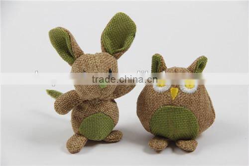 Go Green Natural Jute Fabric Cat toy Mouse Shape cat cartoon animal toys