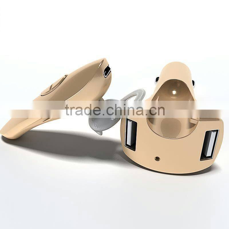 Fashion Design Car Charger 2.4 A with Bluetooth 4.0 Earphone Function 2 in 1 Car Charger Model CB-3