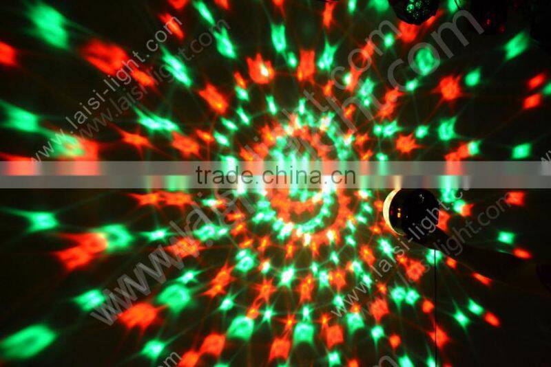 DJ disco light Mirror 6pcs*3W LED Crystal Ball, mini LED Crystal Ball for Christmas Decoration