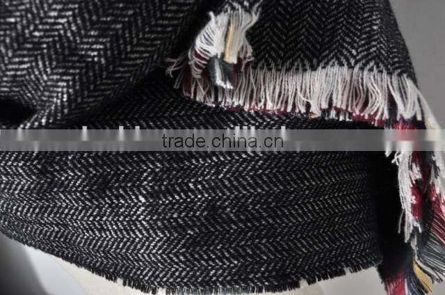 New product high quality fashion pallium/big Grid warm shawlWJ-666