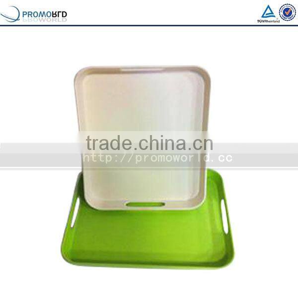 Rectangular Bamboo Fiber Serving Tray Food Trays With Handle