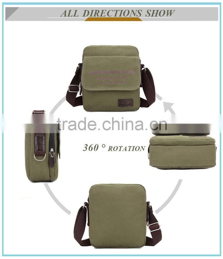 high quality blank vintage canvas wholesale messenger bags for teens