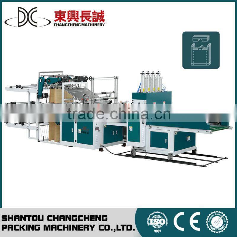 Six lines hot sealing cold cutting Eco-friendly shopping plastic bag making machine price