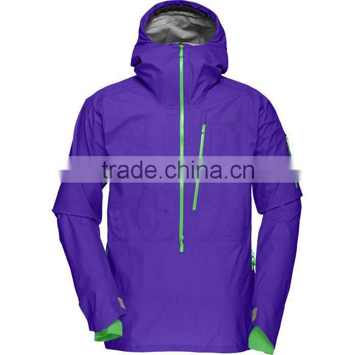 Hooded nylon mens anoraks