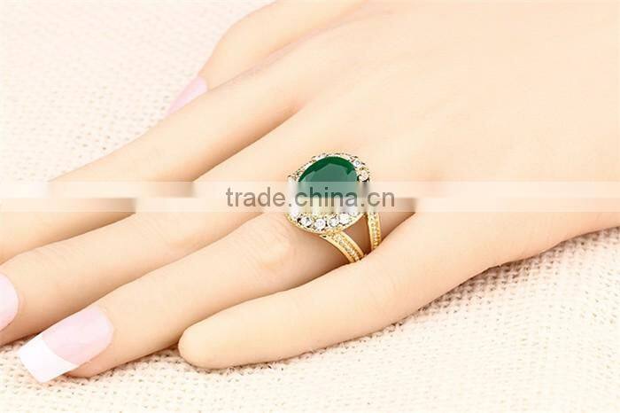 Zinc alloy gemstone rinestone latest design simple stone gold finger ring designs