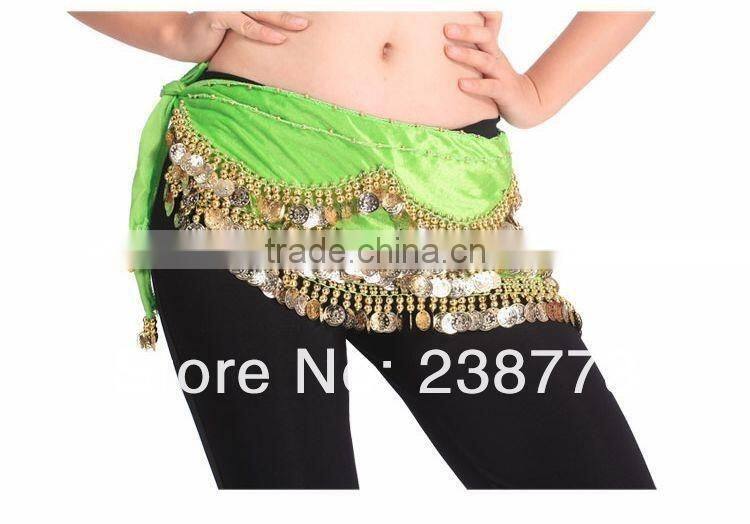 2016 New designs cheap belly dance sequin coin belts belly dancing costume hip scarf for women 13 colors available