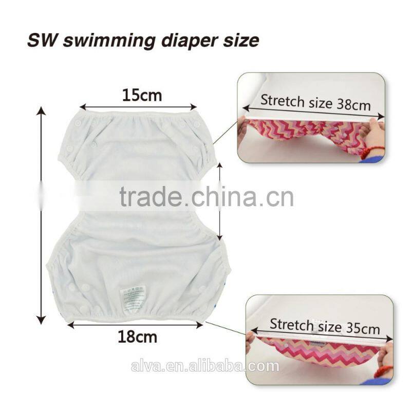 Alva 2016 New Pattern Waterproof Baby Swimming Trunks Swimming Diapers