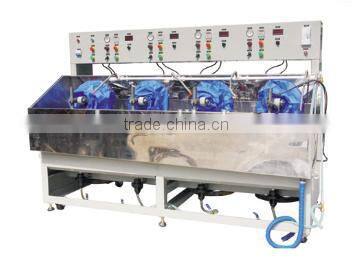 Flat grinding and glass polishing machine for optical use