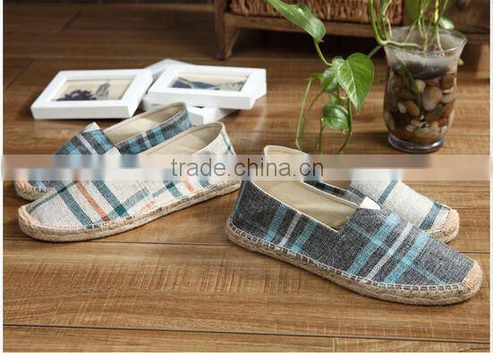 Vintage unisex casual shoes , cottpn hemp material rubber sole shoes