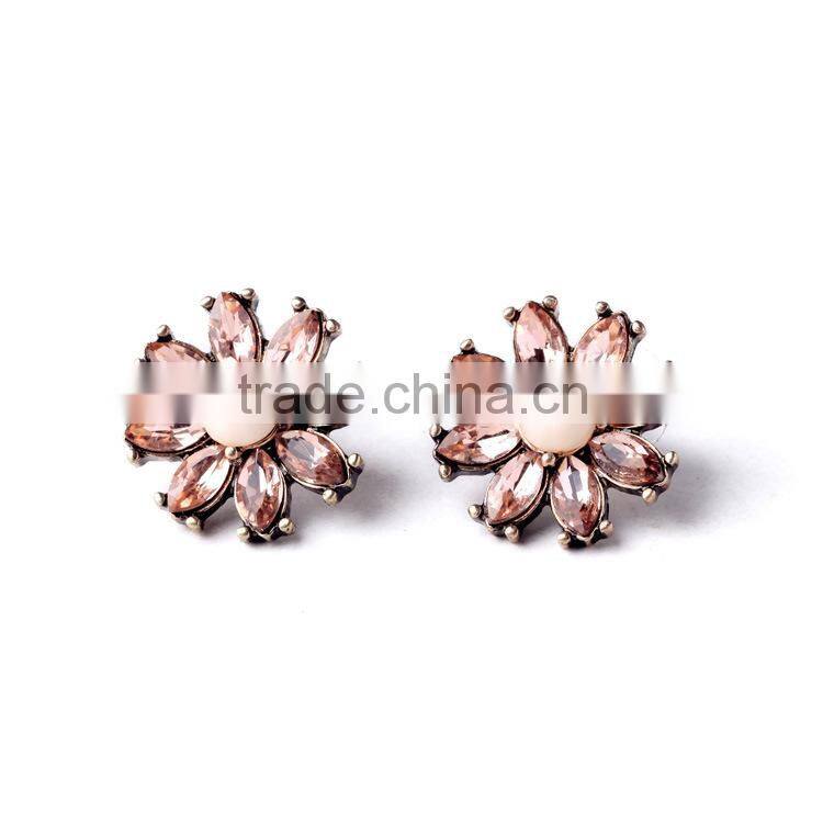 Simple Fashion Hot Sale Exquisite Elegant crystal earring, fashion earring designs new model earrings, zircon earring