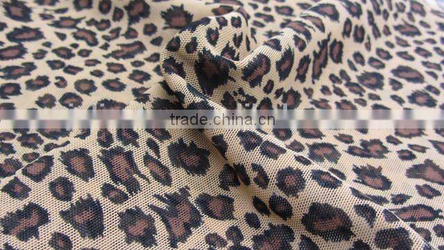 black coffee Leopard pattern mesh shiny mesh Spandex nylon clothes