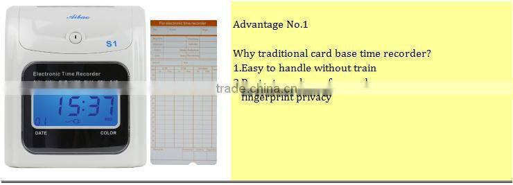 card punch attendance machine for employee time management