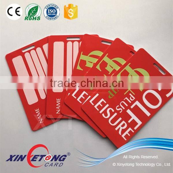 Customize Plastic Punch Laggage Tag Card