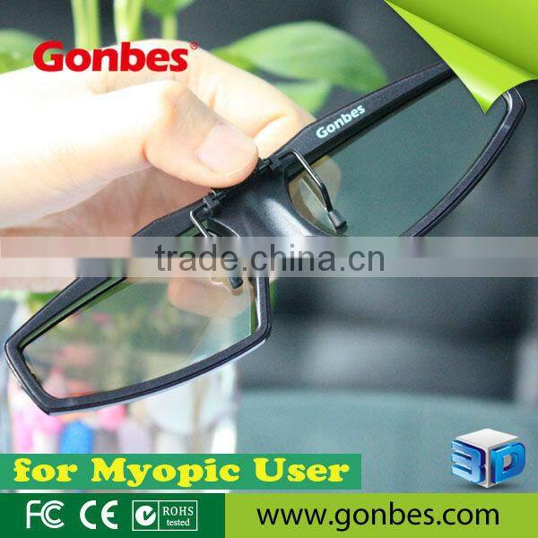 New Model!! CLIP-ON 3D Active Glasses with IR, Bluetooth, DLP-Link Signal, competible price from Gonbes