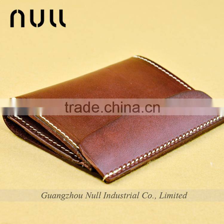 Hot Selling Wholesale Vegetable Tanning Top Layer Cowhide Leather Card Holder