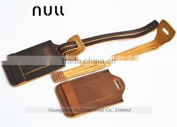 Wholesale handmade Genuine leather name hang rfid tag for labels