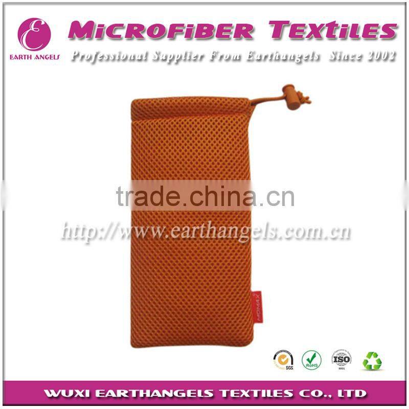 mesh bag for mobile phone, polyester mesh drawstring bag