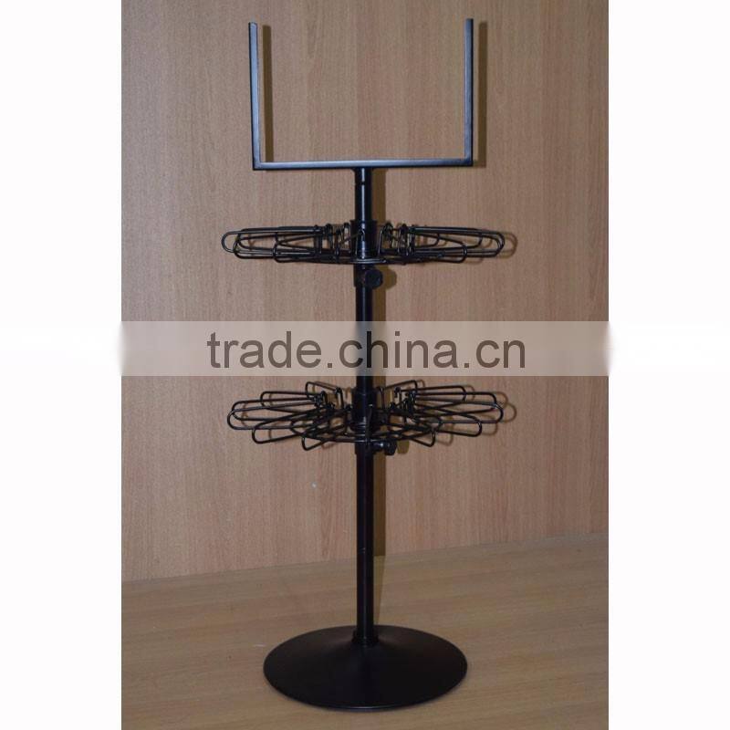 latest design wire key chain display rack with lock system