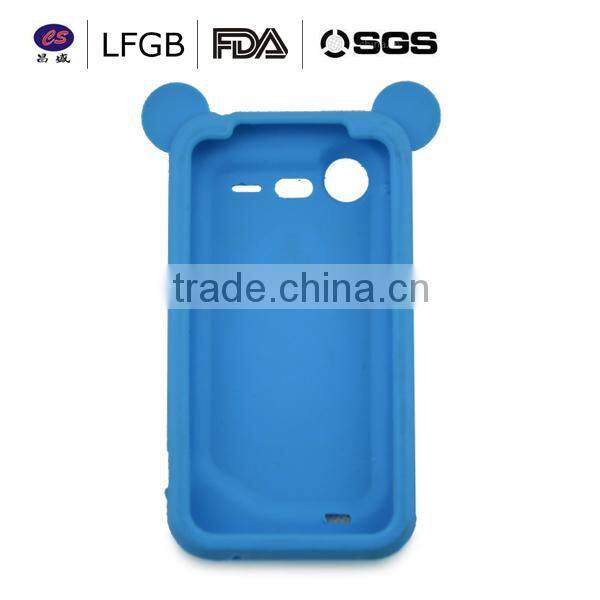 Hot sale !factory price customized professional bear shape silicone cellphone case