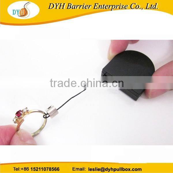Small retractable anti-theft pull box for ring, Plastic Anti-shoplifting Recoilers for ring