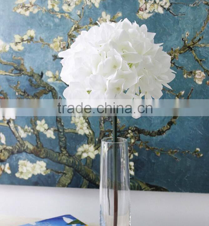 Wholesale Cheap Real touch silk artificial flowers wedding flowers single stem hydrangea