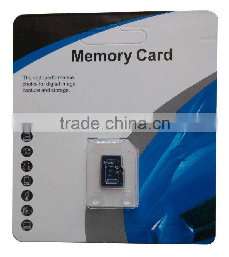 Taiwan factory produced OEM TF memory card 2gb 4gb 8gb micro memory cards with adaptor in plastic case