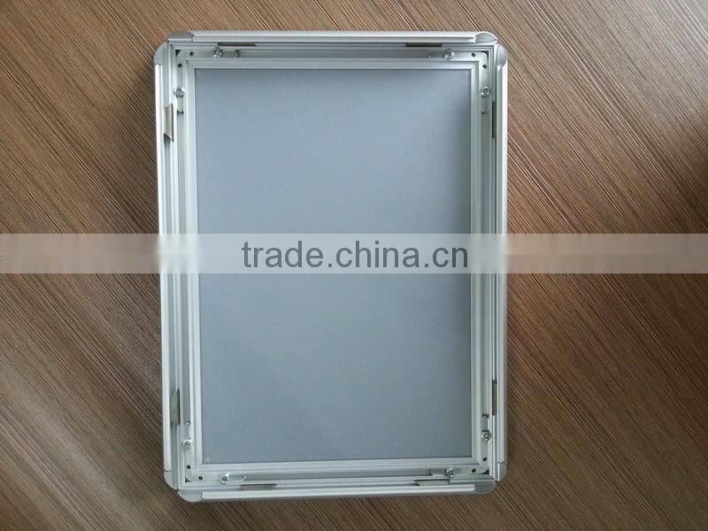 anti glare front sheet Advertisement silver picture frame with click