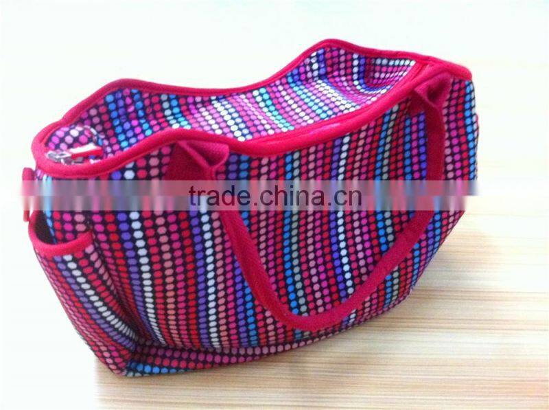 fashion waterproof neoprene tote big bag for girls,shopping bag