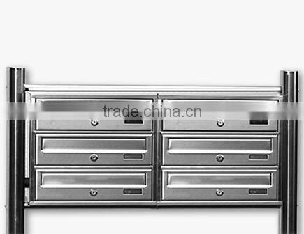 modern stainless steel mailboxes 304 Stainless Steel apartment lock boxes