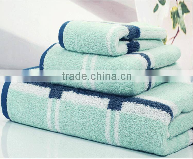 Blue and white two color jacquard towel bath jacquard towel