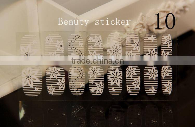 Nail Art White Lace Morning Nail Sticker