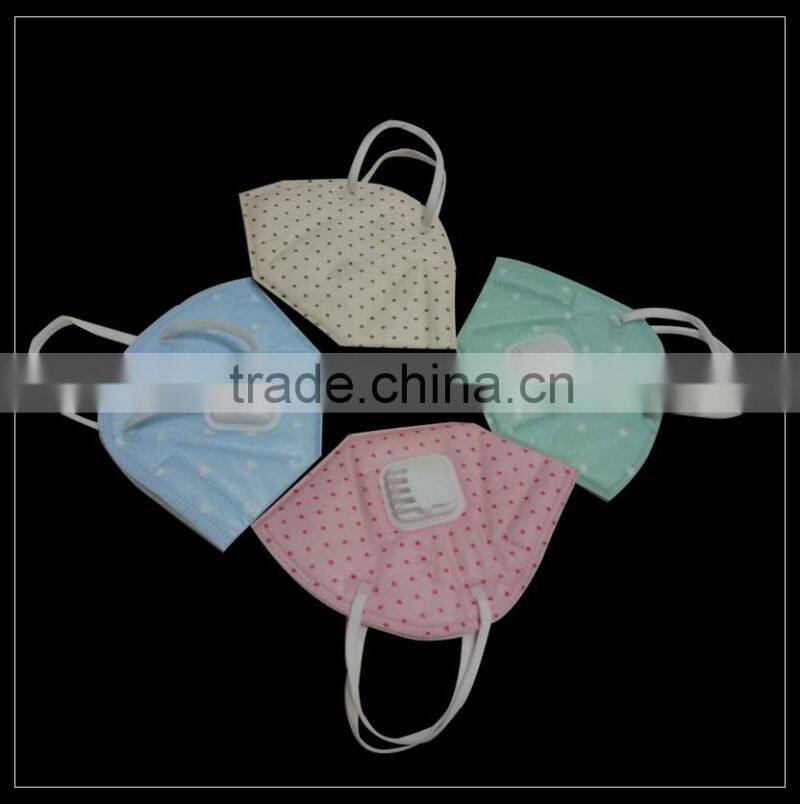 Pink spunlace nonwoven fabric C-shape protective face mask with valve