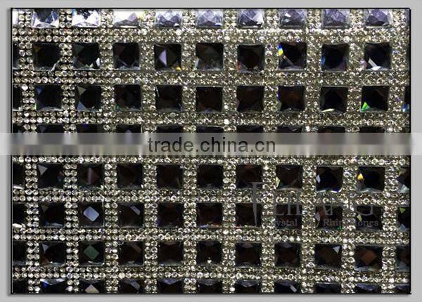 Bags decoration crystal rhinestone trim mesh