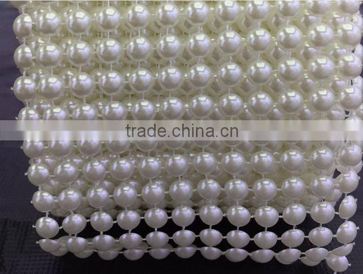 New fashion rhinestone pearl beaded trim for wedding dress