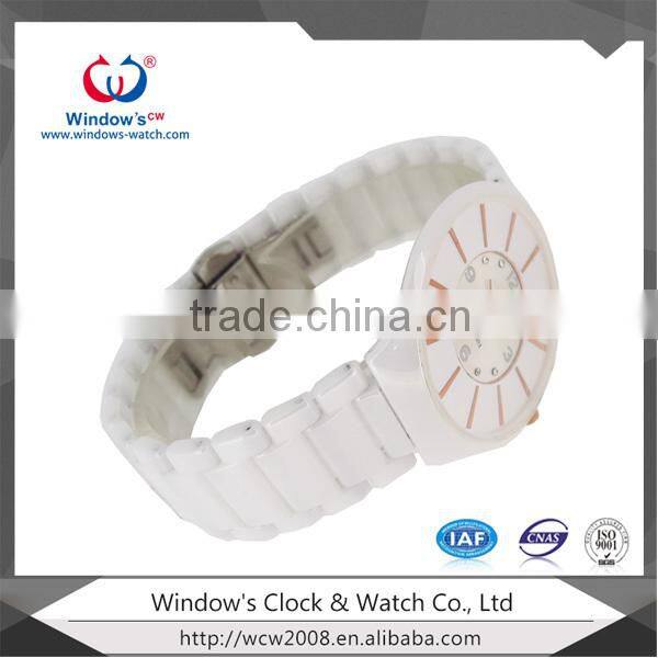 wholesale China watch stainless steel back ceramic watch