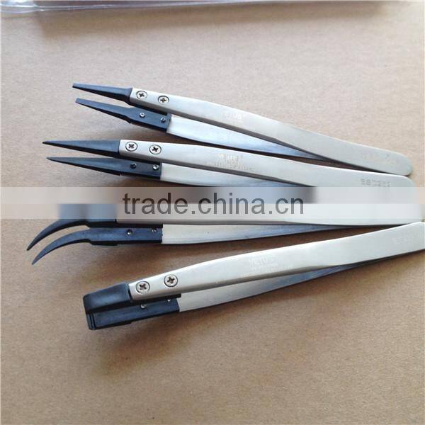 Replaceable Tip Stainless Steel Tweezers/precise vetus tweezer