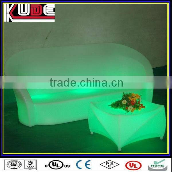 LED light plastic design sofa set new model designs 2013