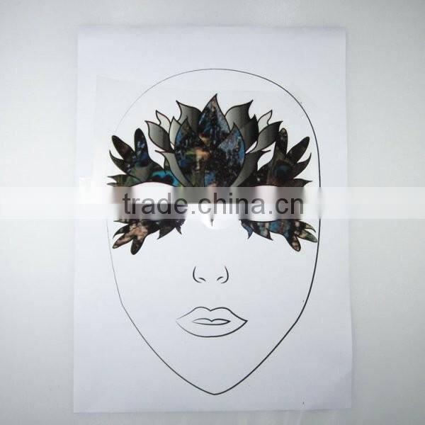 Custom cartoon makeup face mask stickers full face tattoo sticker makeup face painting factory