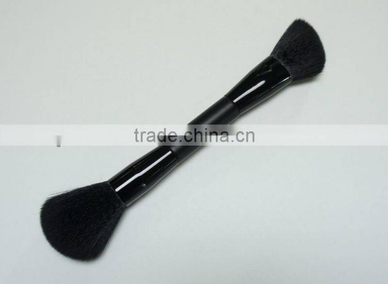 Double head black goat hair makeup brush