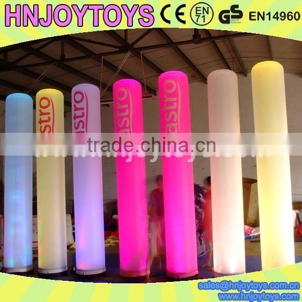 Advertising LED inflatable column with logo,decorative lighting columns