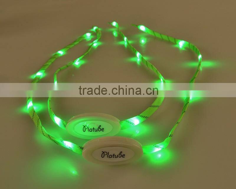 2016 High Quality Colorful Led Glow Shoelace Aglets
