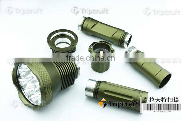 Super Powerful TrustFire 12T6 13800-Lumen 12xCree XM-L T6 5-Mode Memory LED Flashlight Torch(3x26650/3x18650)