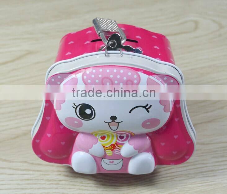 Hot sale Piggy bank/Cartoon style material metal Piggy bank