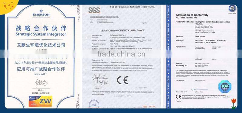 CE CB ISO+Stainless steel, Air to water swimming pool heat pump