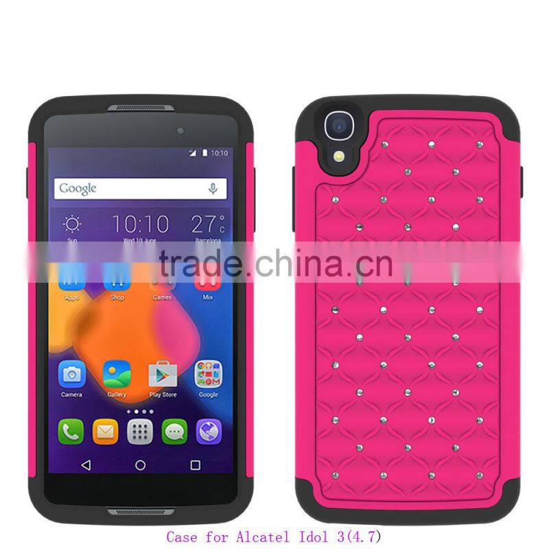 alibaba express Hot Sale Rubber Hybrid Hard Silicone Shockproof Case Cover For Alcatel idol 3