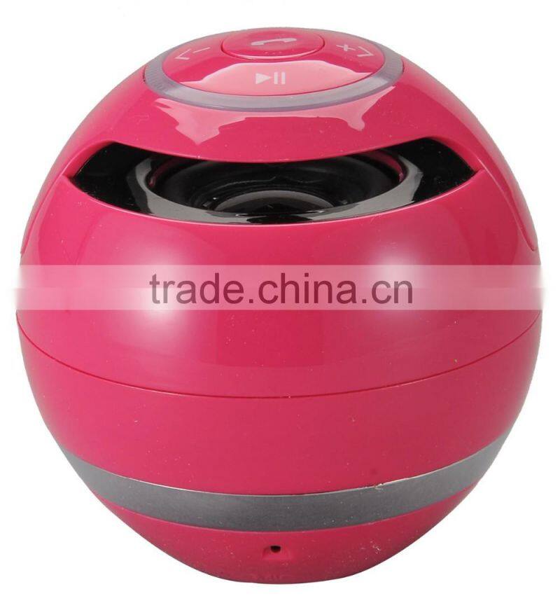 portable mini round ball bluetooth speaker