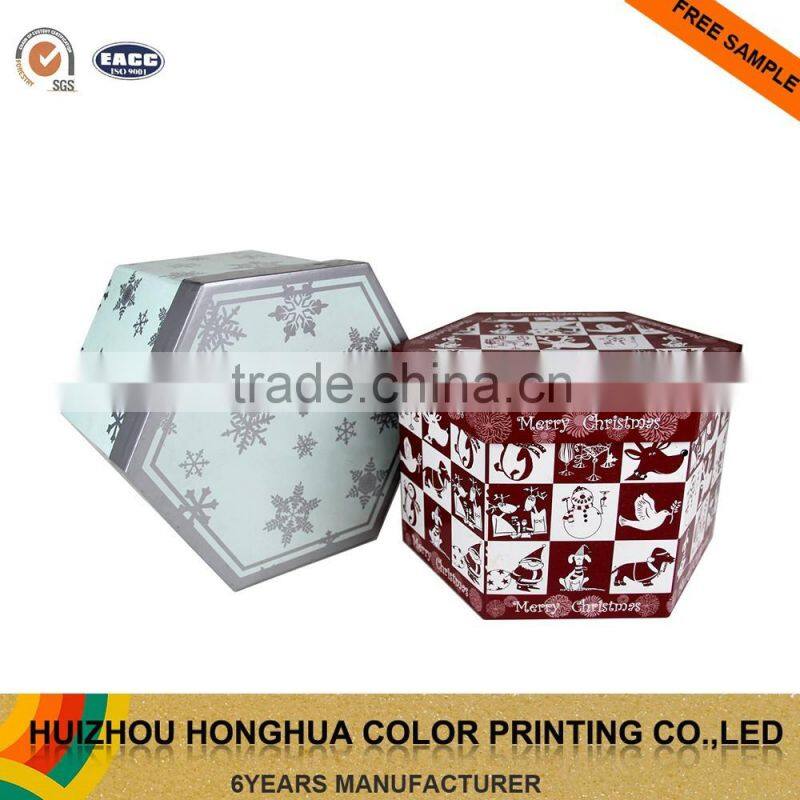 Handmade Paper Box Cardboard Decorative Hexagon Box Storage Box with Lid Candy Box