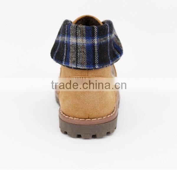 2016 Designer Wheat Color Leather Ankle Shoes for Baby Boys