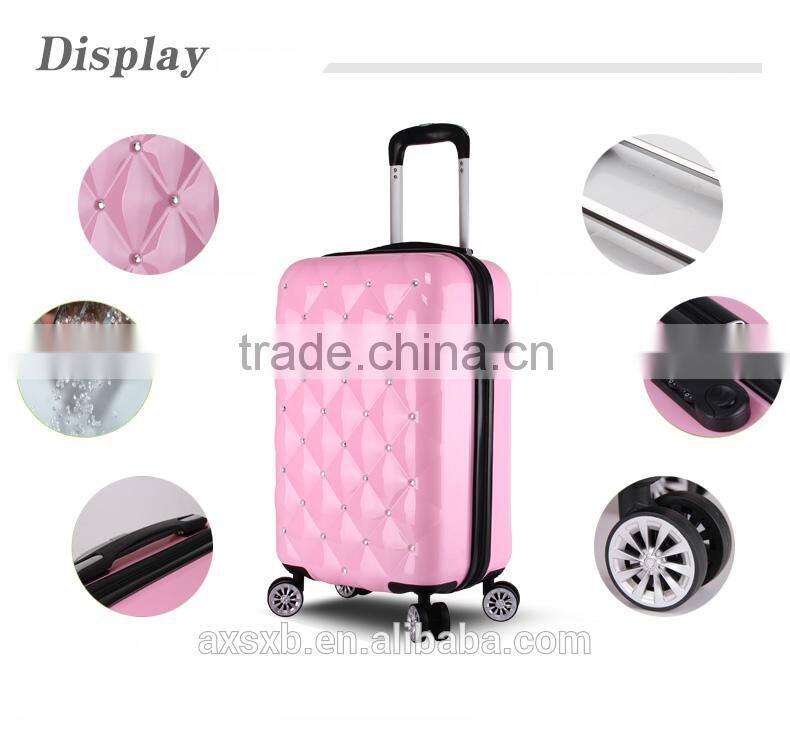 2016 cheap hard shell luggage ABS trolley case---Love follows you