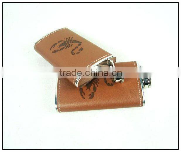 6oz portable engraved hip flask with logo